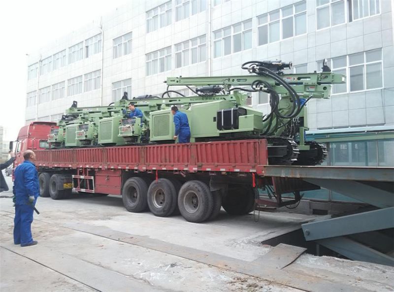 Mz385 PV Solar Pile Post Drill Machine Crawler Mounted Screw and DTH Drilling Rig