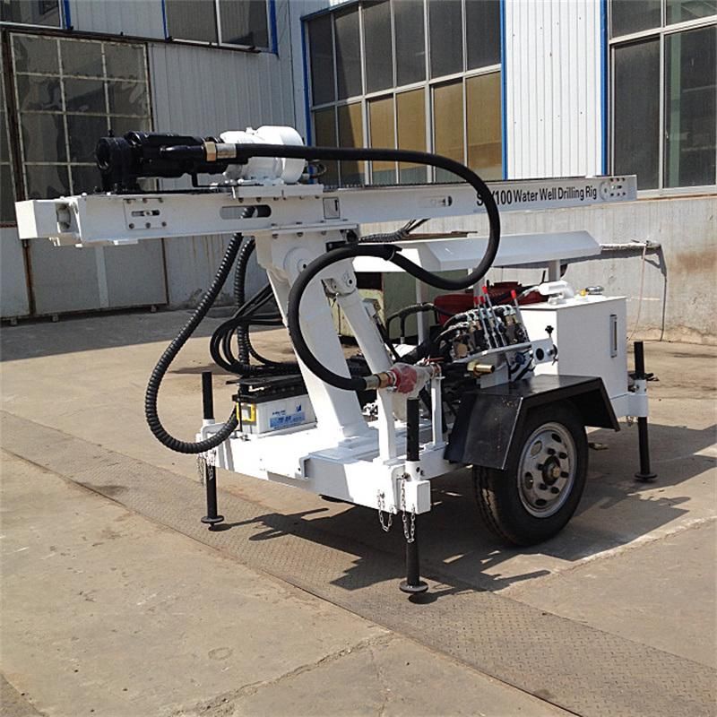 Best Price Portable Trailer Water Borehole Drilling Machines Hydraulic System Deep Water Well Drilling Rigs