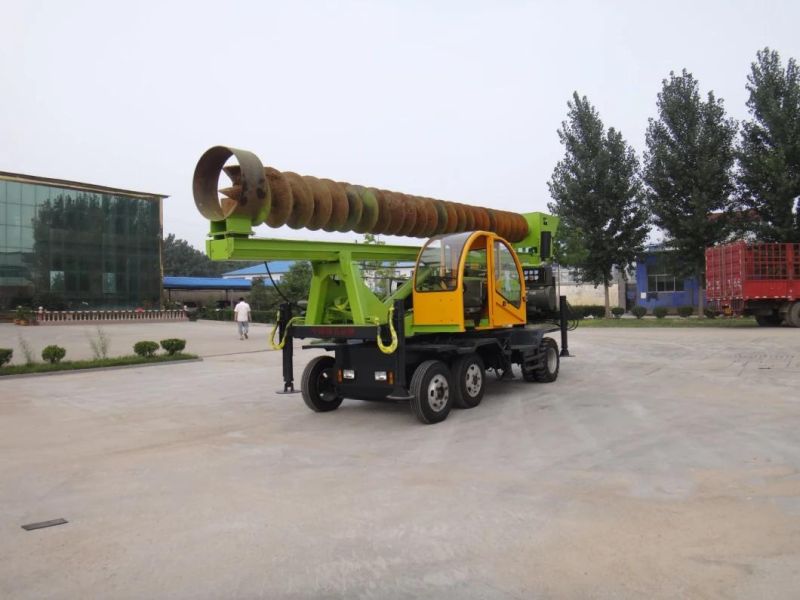 Wheeled 360-8 Load Type Wheeled Hydraulic Hammer Press Screw Driving/Guardrail Pile Driver for Foundation Construction