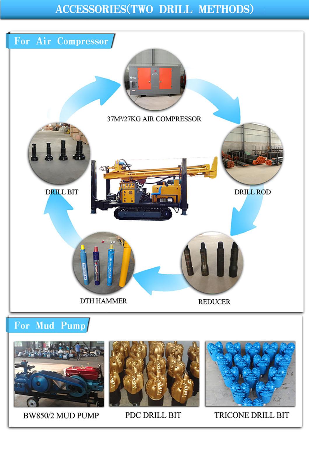 Jk-Dr400 portable T+Hydraulic Water Well Drilling Rig for Sale