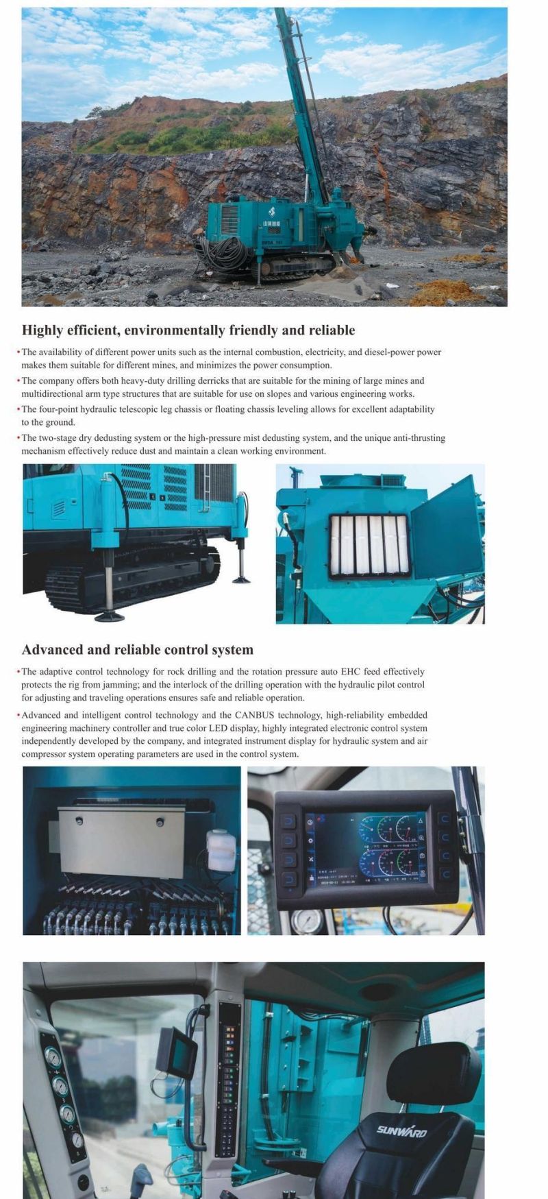 Sunward Swde120A Down-The-Hole Drill Truck Mounted Borehole Drilling Rig Prices at Good Price