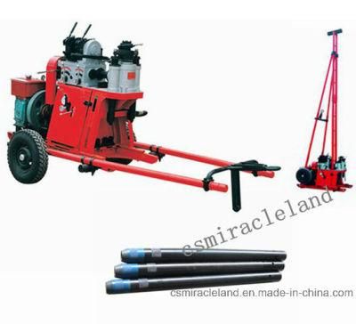 Portable Wheel Mounted Spt Soil Investigation Geotechnical Core Drilling Rig (GY-100)