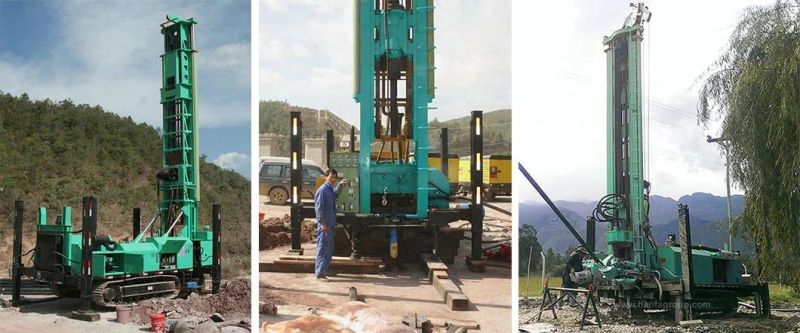 High Quality Multifunctional Hf1100y Water Well Drilling Rig with Compressor