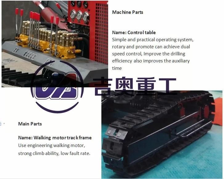 Borehole Blasting Usage and 4000kg Weight Crawler Mounted Drill Rigs