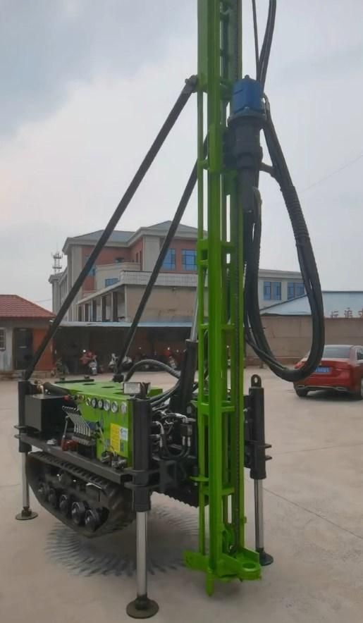 Portable Powerful Crawler Water Rigs Small Well 300 Meter Tractor Mini Hydraulic Drilling Rig