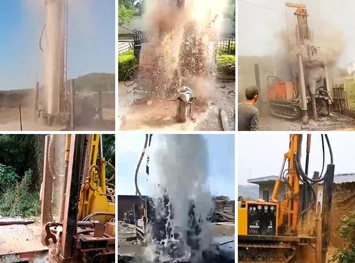 Convenient and Flexible 260m Depth Trailer Mounted Borehole Water Well Pneumatic Drill Rig