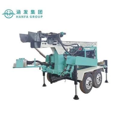 260m Depth Trailer Mounted Portable Water Well Drilling Rig