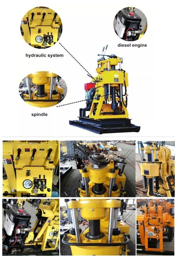 200m-1000m Mine Exploration Diesel Water Well Hydraulic Core Drill Hard Rock Drilling Machine
