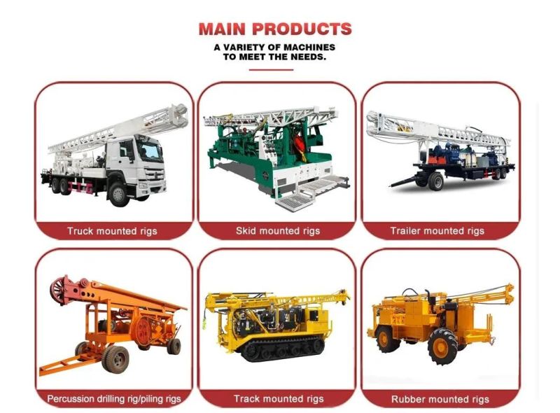 China Manufacture Truck Mounted Water Well Bore Hole Drilling Machine Drilling Rig Deep Truck Type Drill Rig