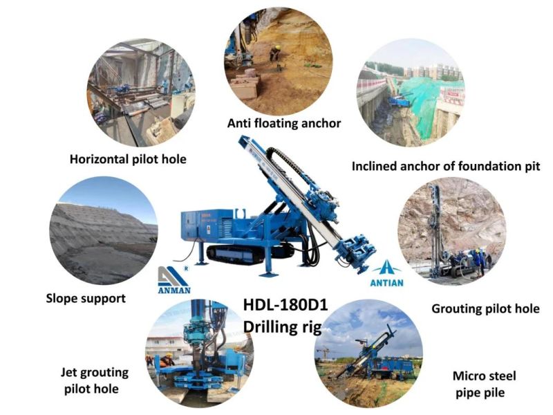Hdl-180d1 Dangerous Rock Groundwork Reinforcing Engineering Multifunctional Drilling Rig