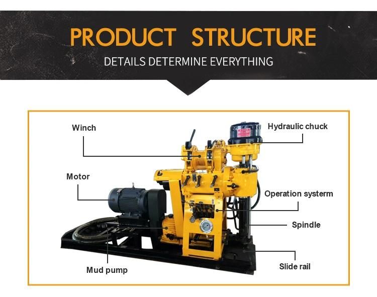 China Portable Wheels Borehole Water Well Drilling Rig for Sale