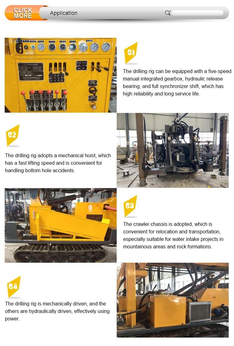 Crawler Mounted Water Well Drilling Rig 300m Air Drilling Machine