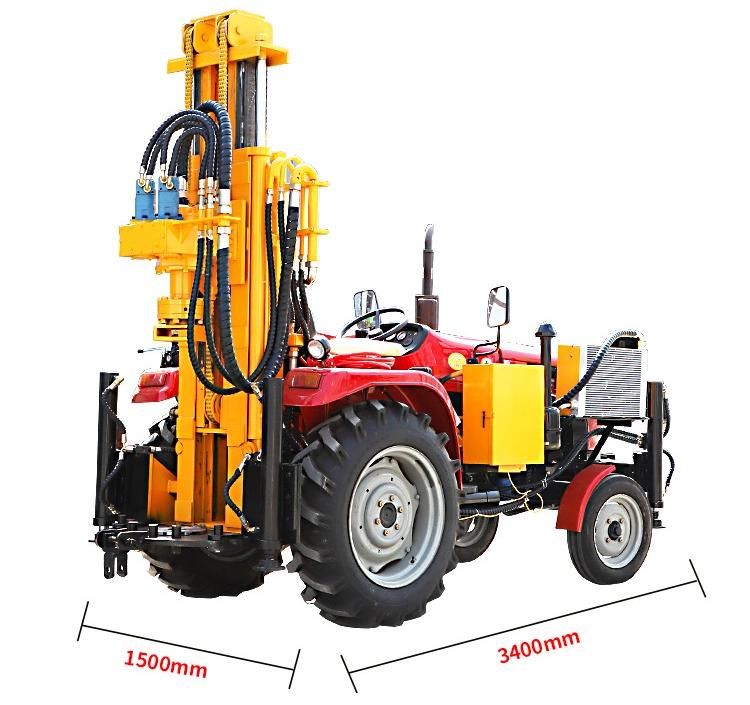 an Integrated Drilling Equipment Air Compressor Drilling Depth 260m Tractor Pneumatic Wells Drilling Machine