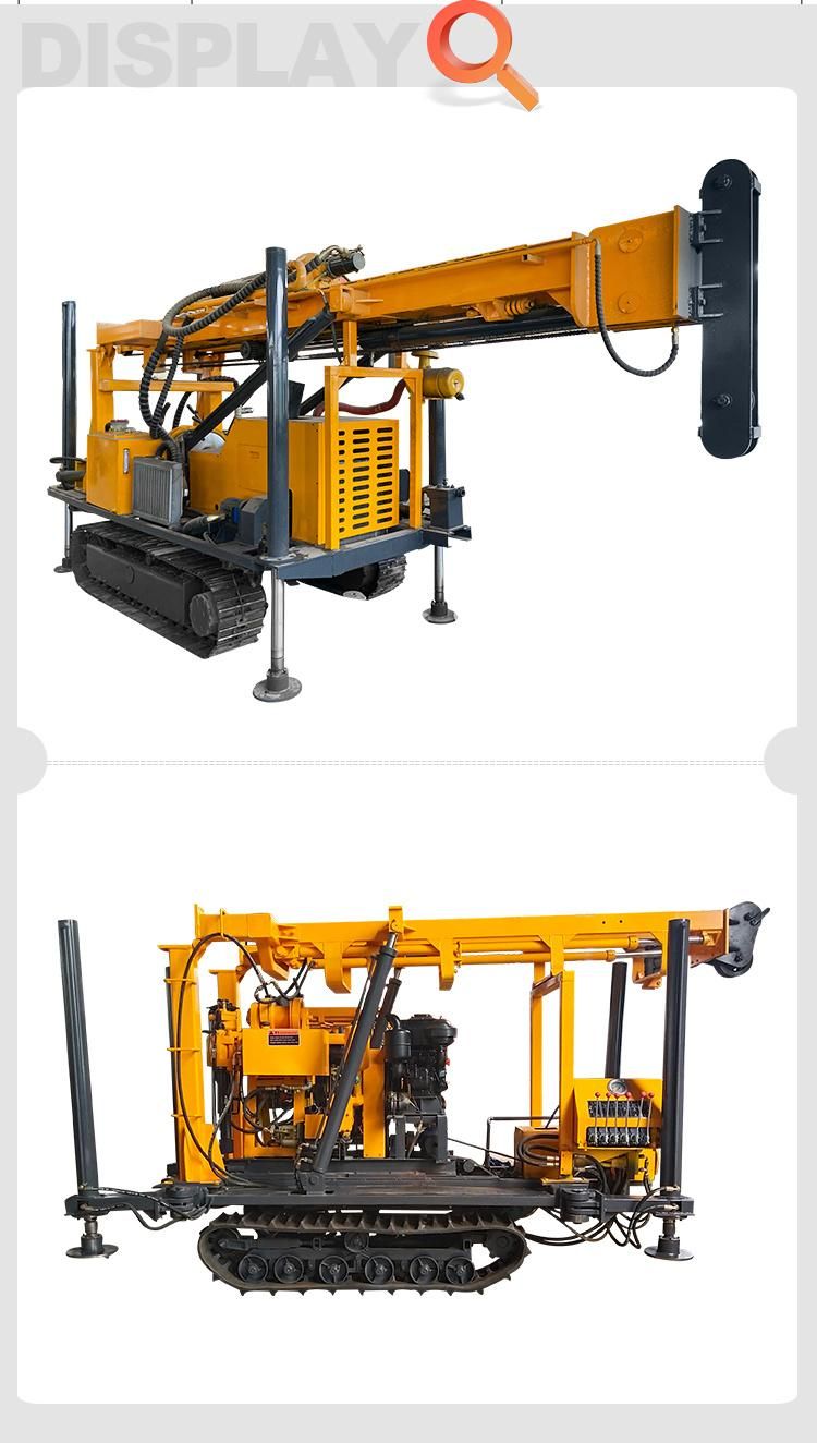 Crawler Mounted Water Well Drilling Rig 300m Air Drilling Machine