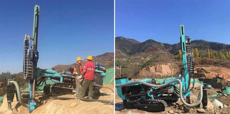 Hf115y 90-140mm Crawler Impactor DTH Drill Rig Machine for Open Mining
