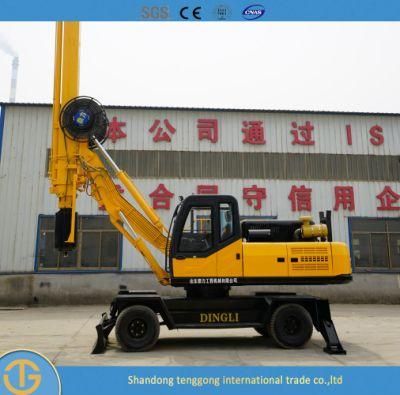 15m High Quality Wheeled Economical Water Well Pile Drilling Rig