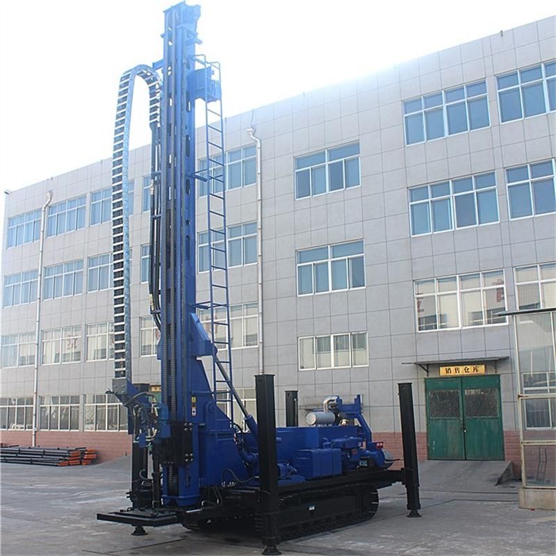 600meters Deep Depth Crawler Hydraulic Hard Rock Water Well Drilling Rig Machine