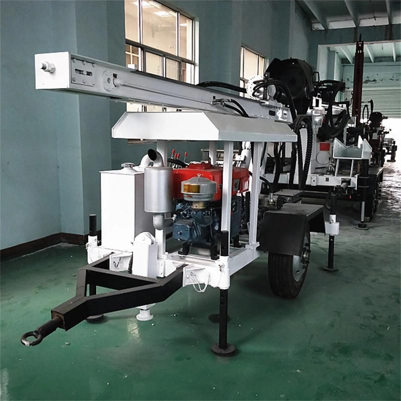 Trailer Mounted Small Portable Water Borehole Drilling Machine