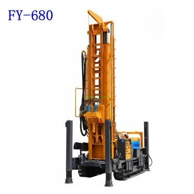 Fy-680 Crawler Cummins Engine DTH Hammer Water Well Drill Rig