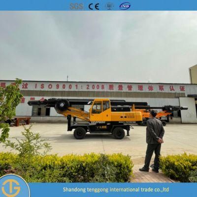 Wheel Type Portable Borehole Hammer Drilling Rig