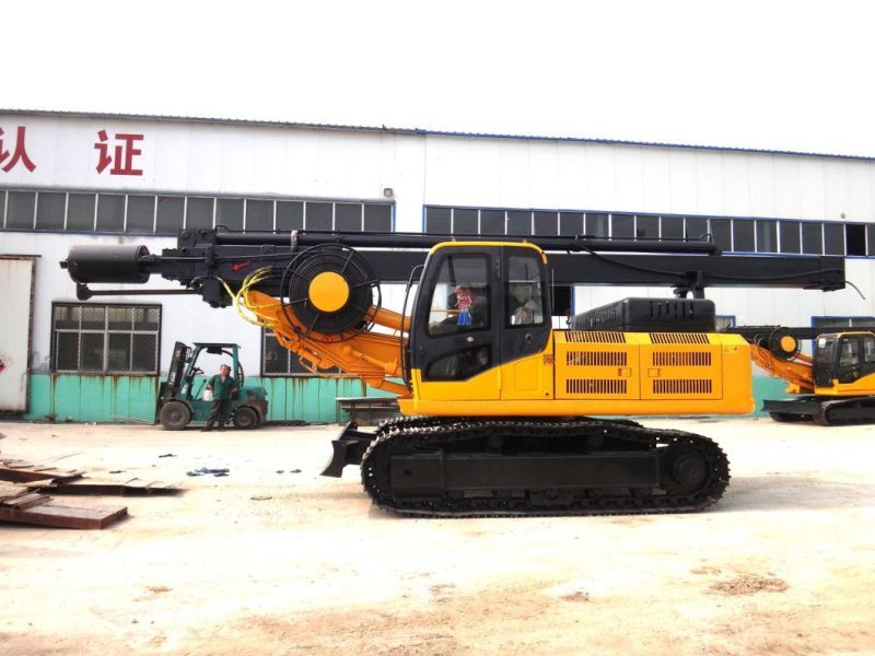 12m Pneumatic & Hydraulic Borehole / Blast Hole / Rock Rotary Crawler Drilling Rig for Sale