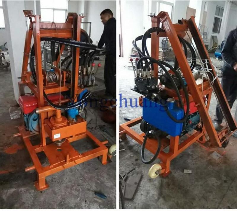 Water Well Drilling Rig Including High Pressure Water Pump