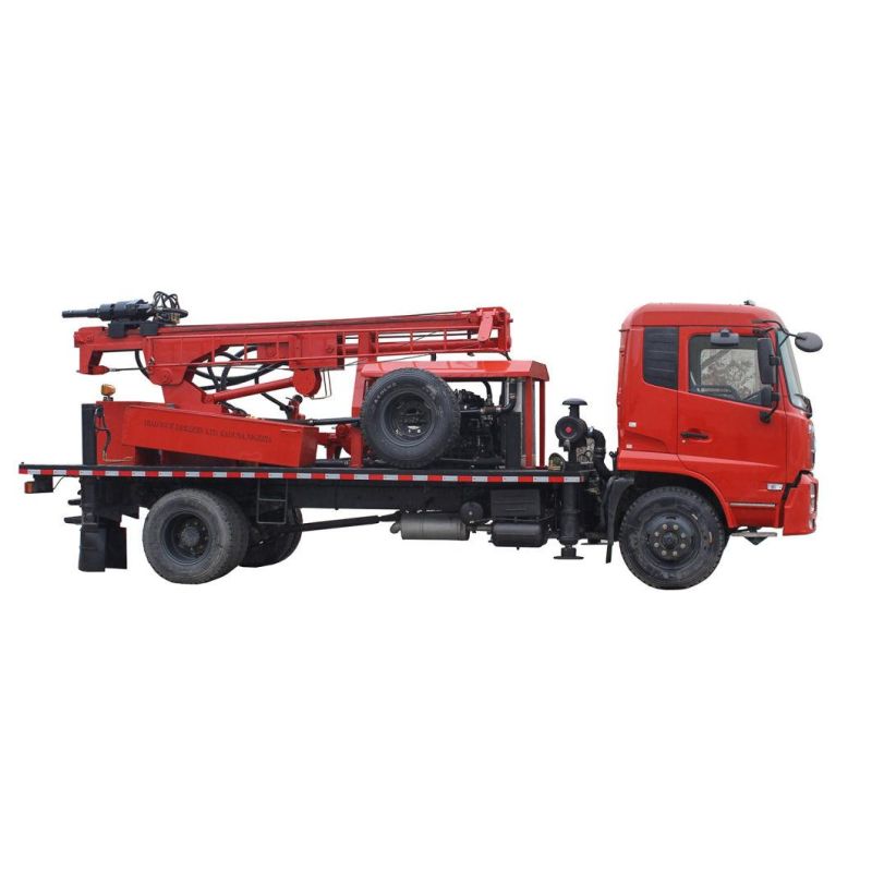 Pto Type Truck Type Borewell Drilling Machine Mud Pump and Air Compressor DTH Driller