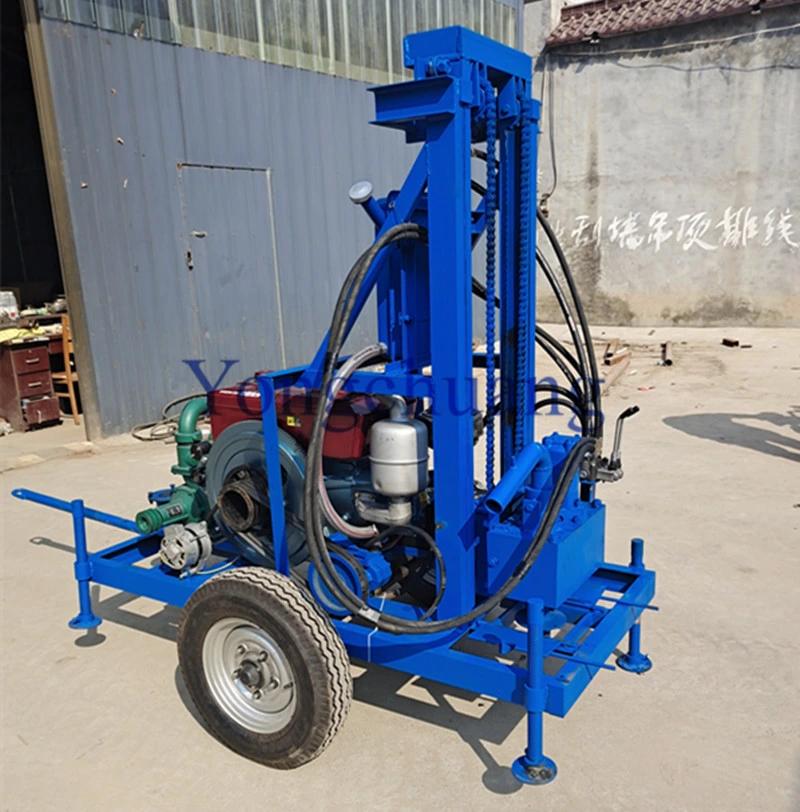 100m of Hydraulic Diesel Drilling Rig with Electric Start Function and Hydraulic Oil Radiator