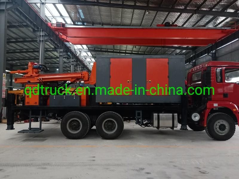 100 200 300m water well drilling rig truck mounted air compressor mud pump drill rig