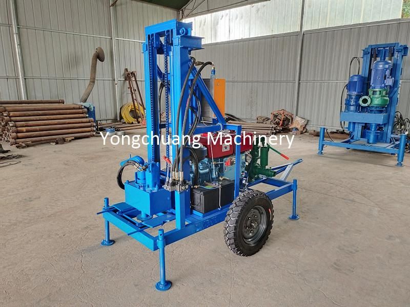 Hydraulic Water Well Rig with 100m of Drill Pipe and 3PCS of Drill Bits and Water Pump