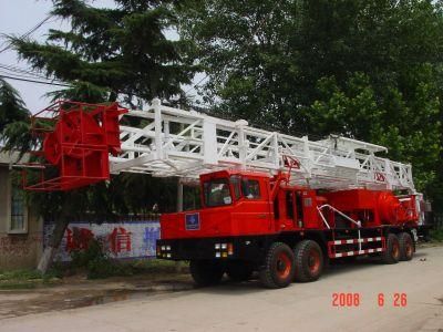 API! 50t 70t 250HP Double Drum Workover Rig Truck Mounted Drilling Rig Self Move