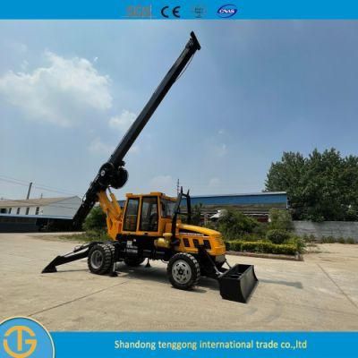 Tractor Portable Small Piling Hammer Machine Drilling Rig for Sale Dl-180 Model