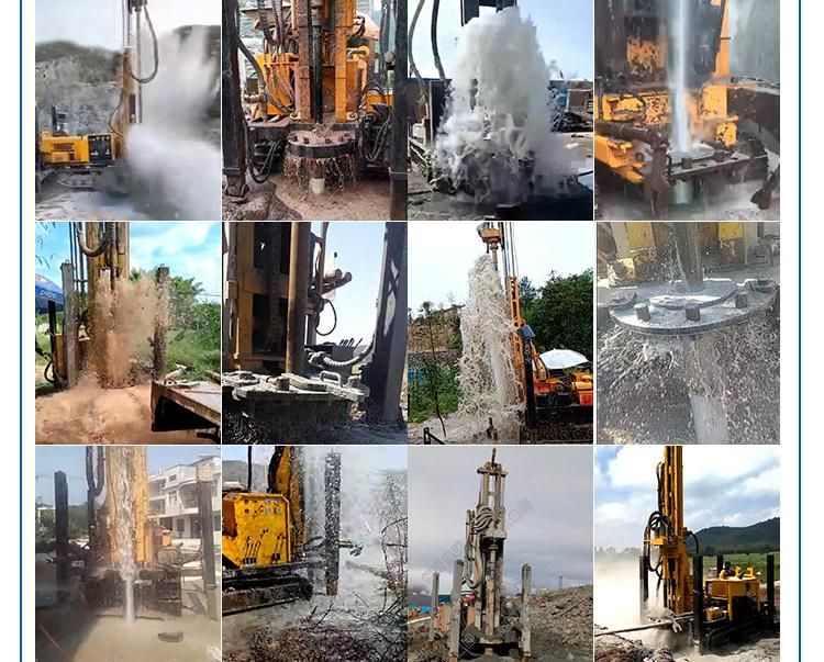 China Hot Sell Pneumatic Mountain Drilling Depth 400m Rock Drilling Machine Tractor Mounted Drilling Rig with Price
