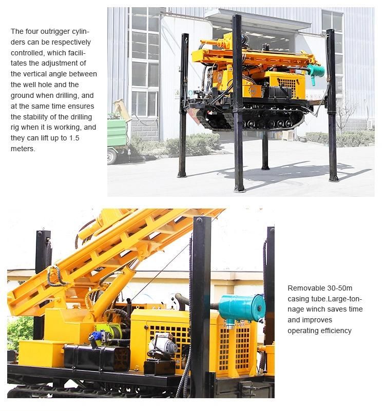 Water Well Drilling Rig Machine for Drilling 200m Depth