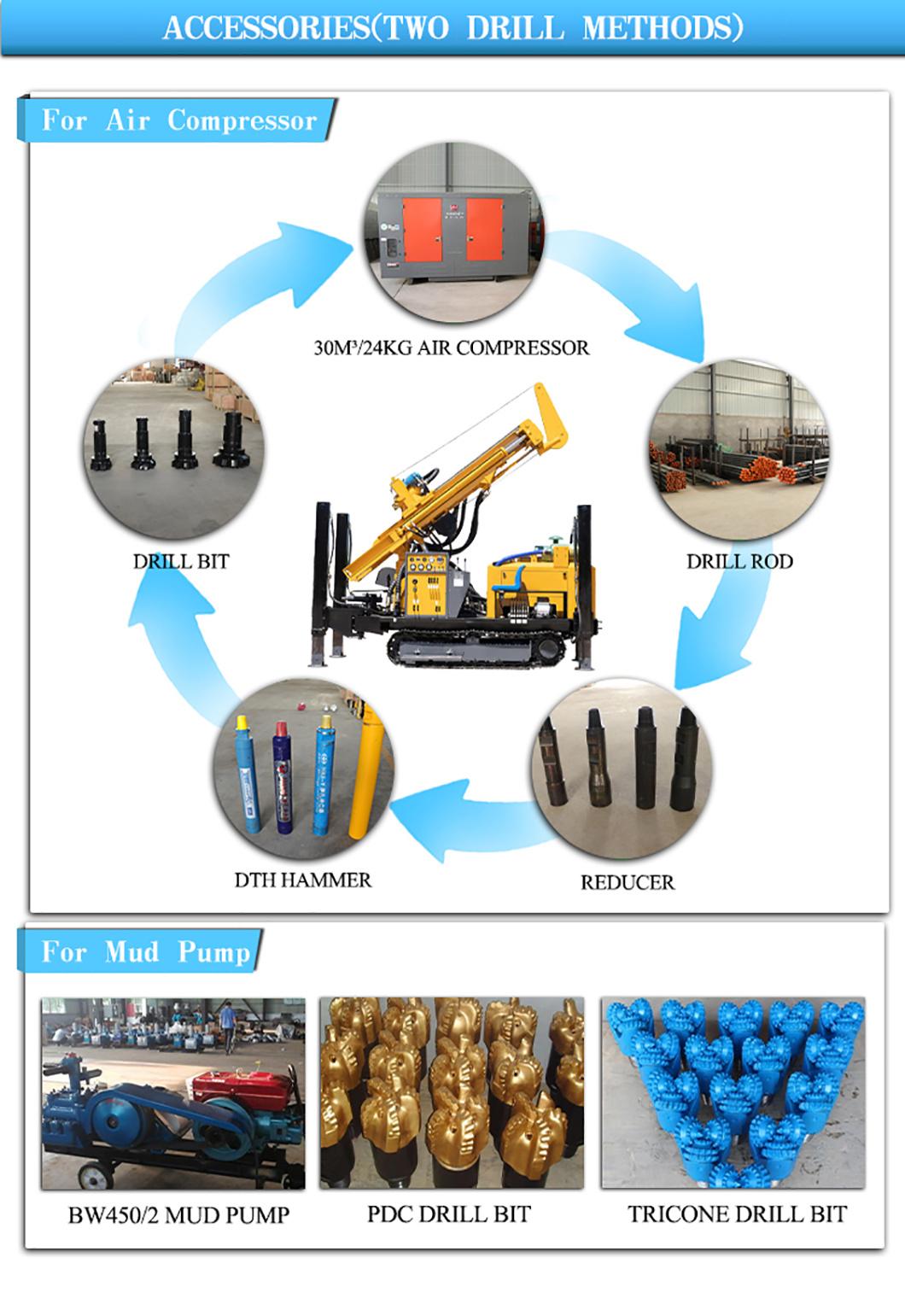 Jk-Dr300 Portable 300m Depth Hydraulic Rotary Drilling Rig