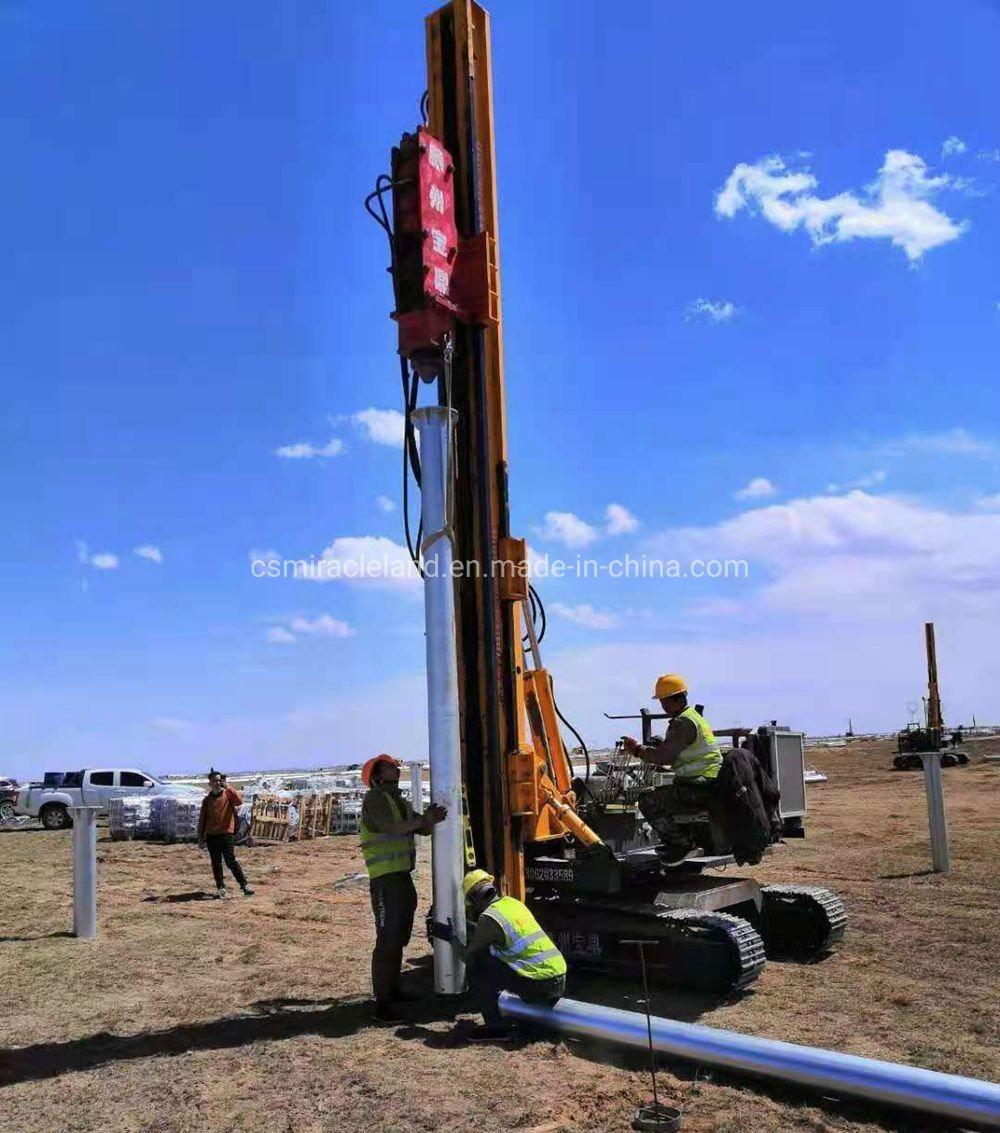 Crawler Mounted Solar Hammer Pile Driver