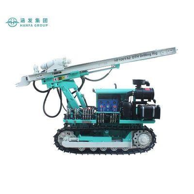 Hf100ya2 Deep Portable Hydraulic Crawler Mounted DTH Rock Blasting Drilling Rig