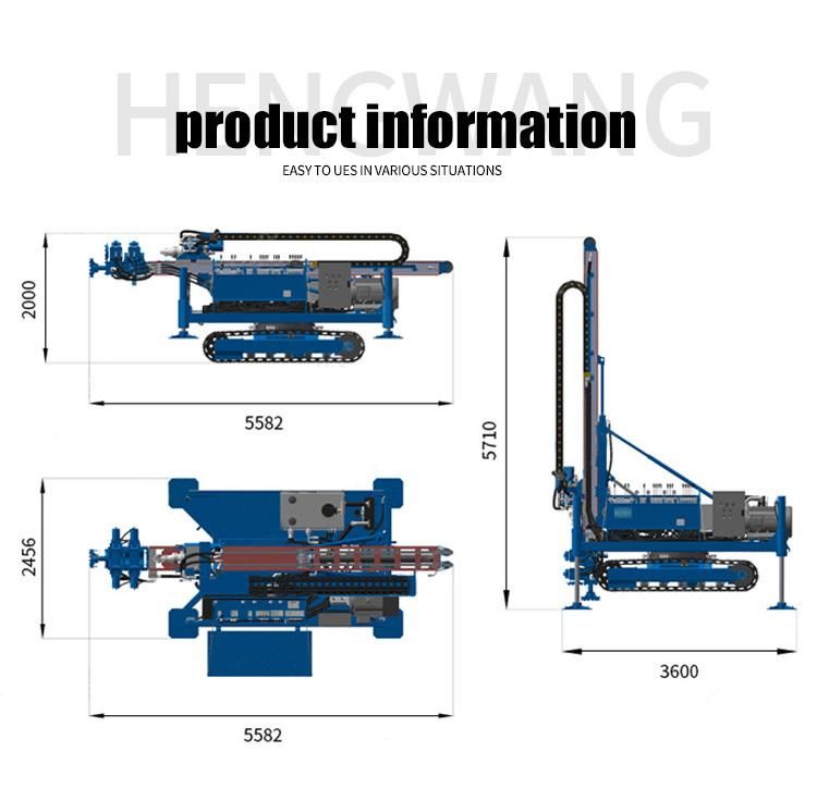 200 Meters Full Hydraulic Anchor Drilling Machine Crawler Anchoring Drilling Rig