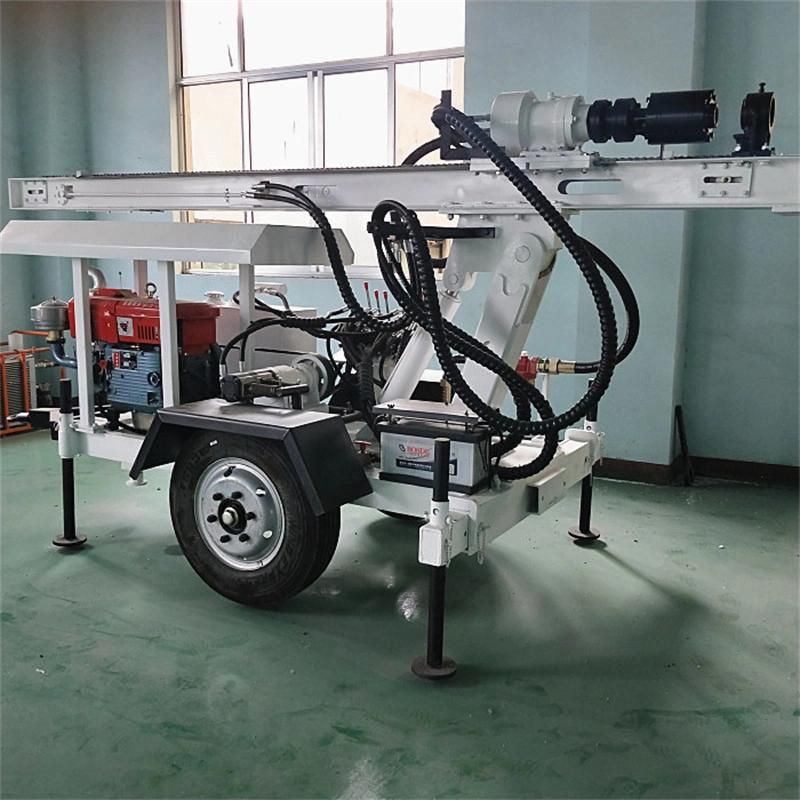 High Efficiency Low Cost Trailer Water Borehole Drilling Rig