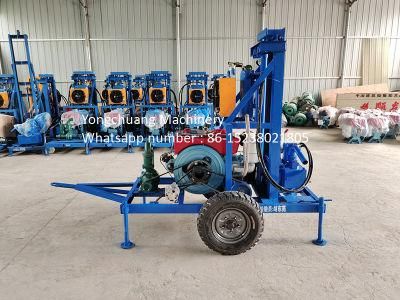 Hydraulic Water Well Rig with 100m of Drill Pipe and 3PCS of Drill Bits and Water Pump