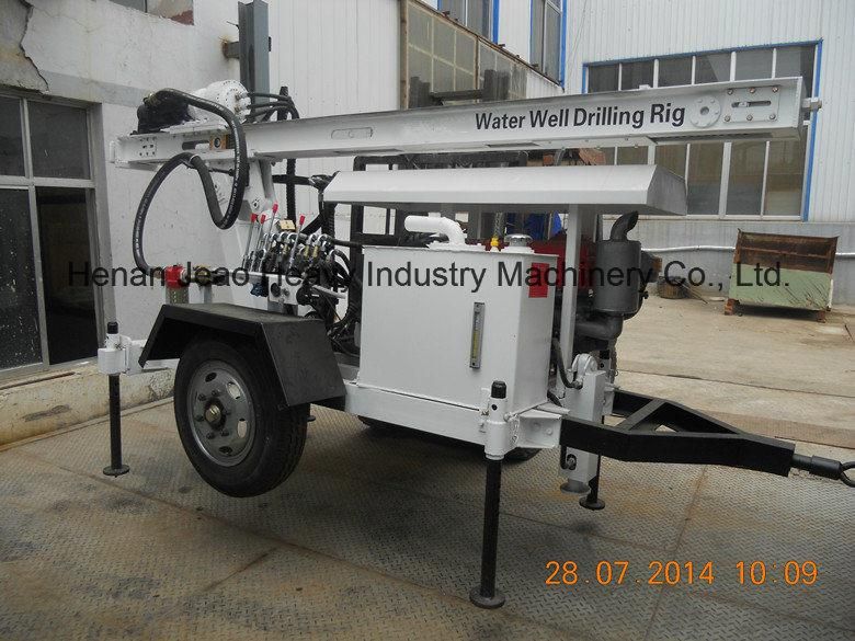 Jw120 Trailer Mounted Small Borehole Water Well Drilling Rig