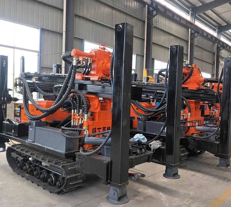 200m Depth Crawler Mounted Deep Borehole DTH Electric Water Well Drilling Rig Machine