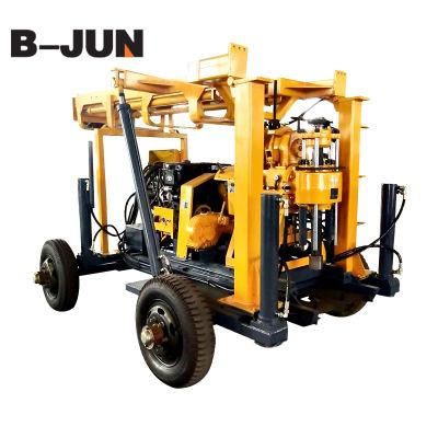 Wheel Hydraulic Rotary Core Drilling Rig 600m Exploration Drilling Machine