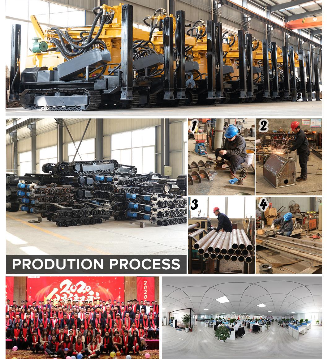 600m Full Hydraulic DTH Pnuematic Air Compressor Water Well Drilling Rig for Sale